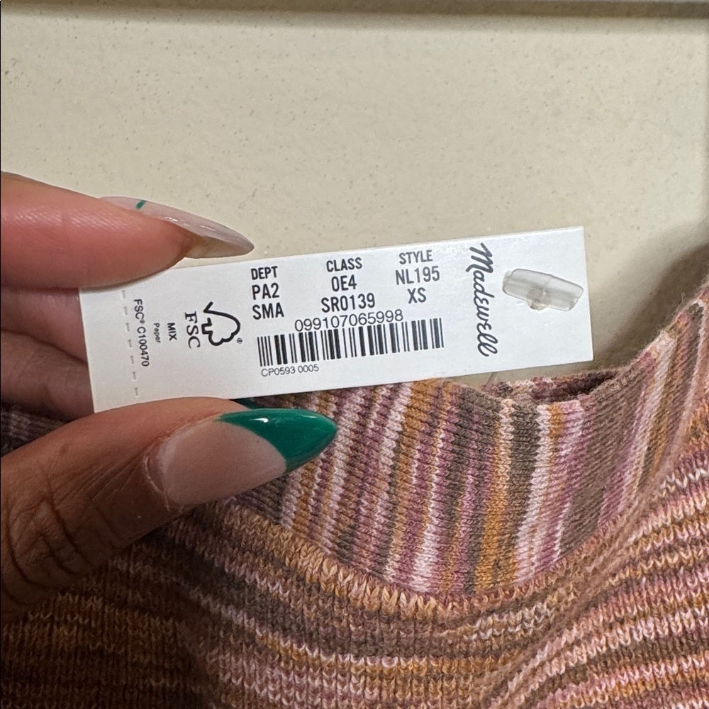 Madewell Space Dyed Tie Back Crop Sweater Tank - Picture 5 of 13